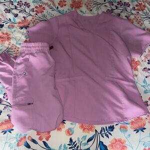 FIGS Lavender V-Neck Scrub Top